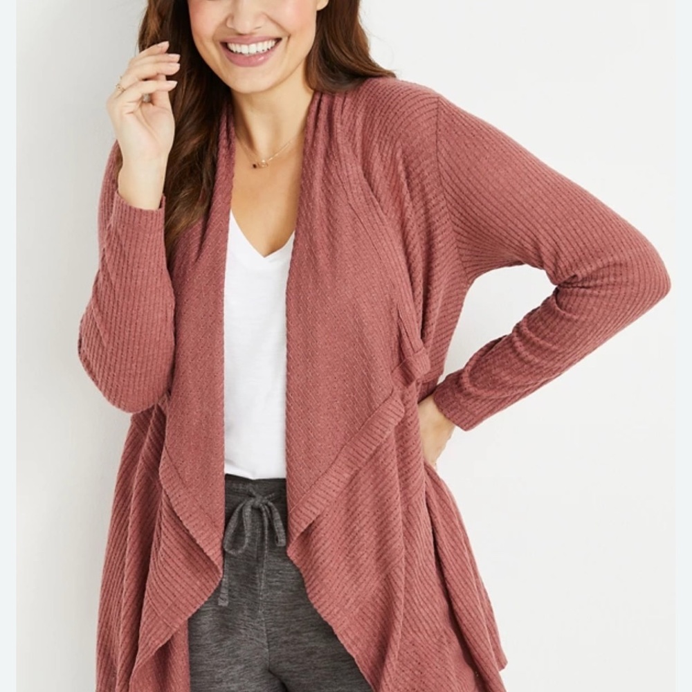 Maurices Solid Waterfall Cardigan size XL